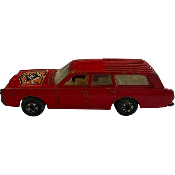 Vintage 1973 Matchbox Mercury Station Wagon, Red with Cobra Decal - Picture 1 of 9